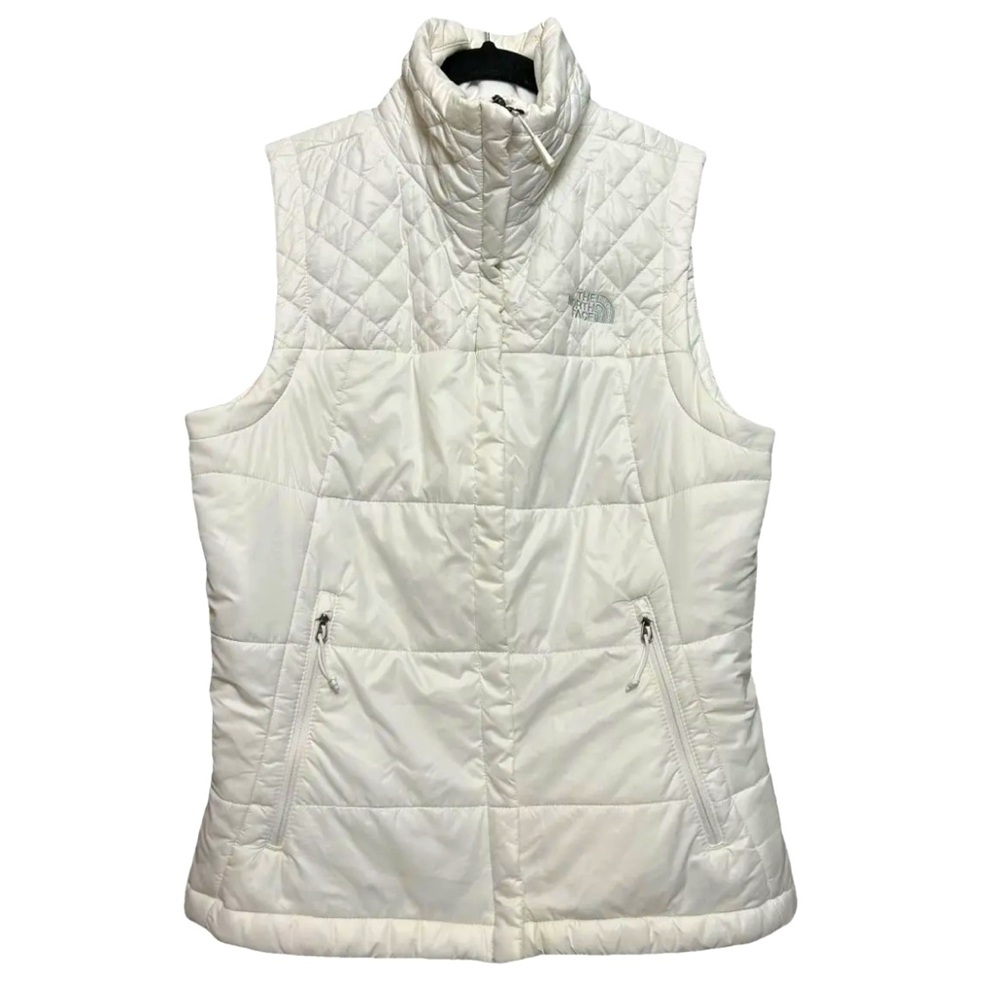 North Face Puffer Vest White Women’s L NWOT